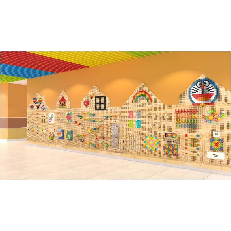 New Arrival Montessori Toys Educational Wooden Toys for Kids Interactive Wall Game for Indoor Playground