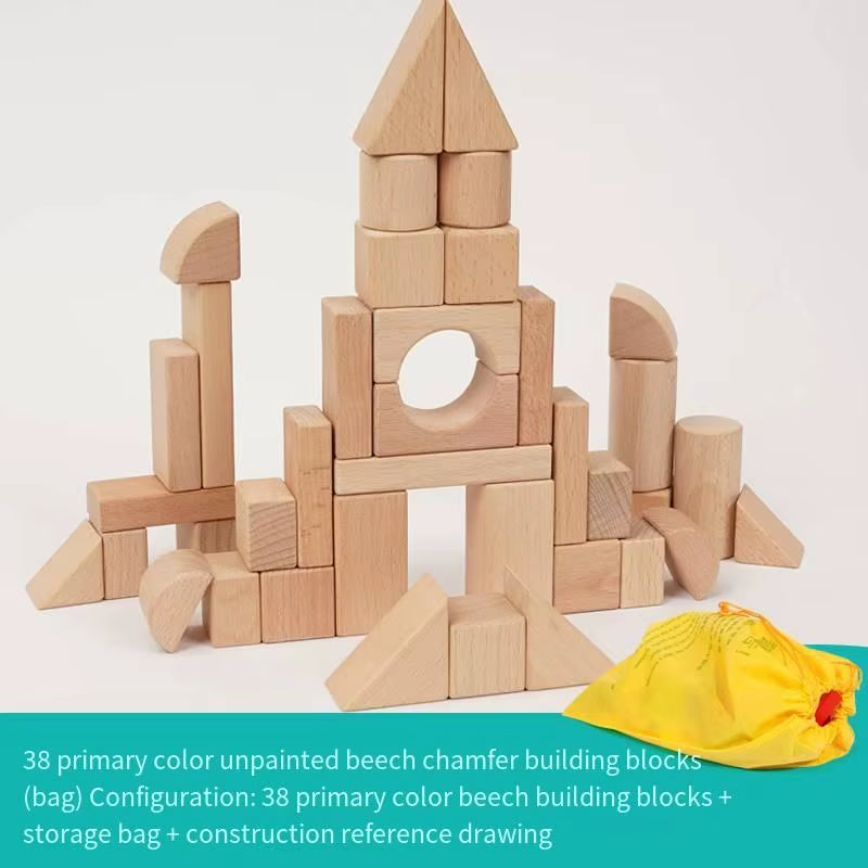 Best-Selling Multi-Functional Hand-Crafted Stacking Building Block Manufacturer Direct Sale Montessori Toys for Boys Girls