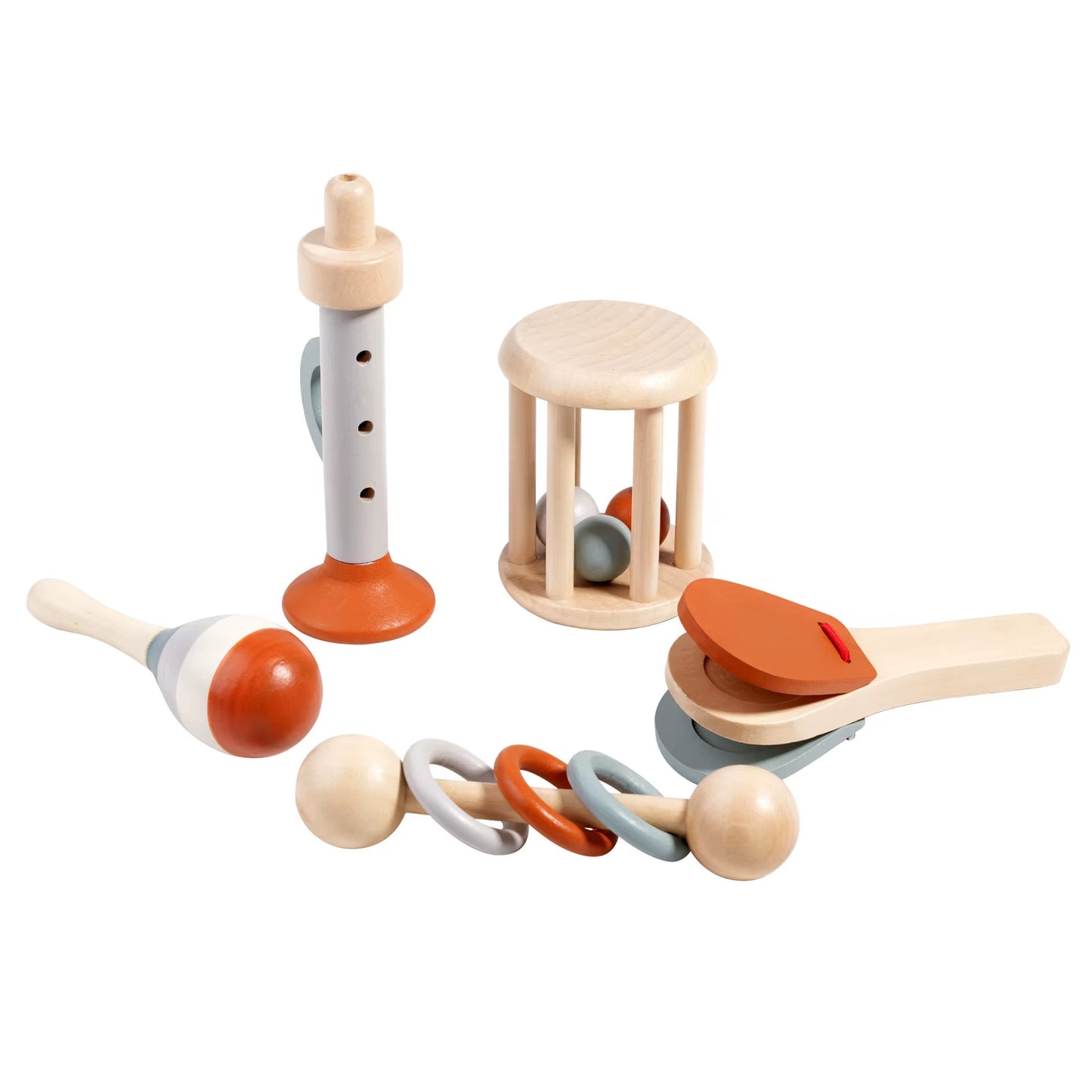 Hand Held Bells, Ringing Instruments, and Wooden Toys for Early Childhood Education for Infants and Young Children