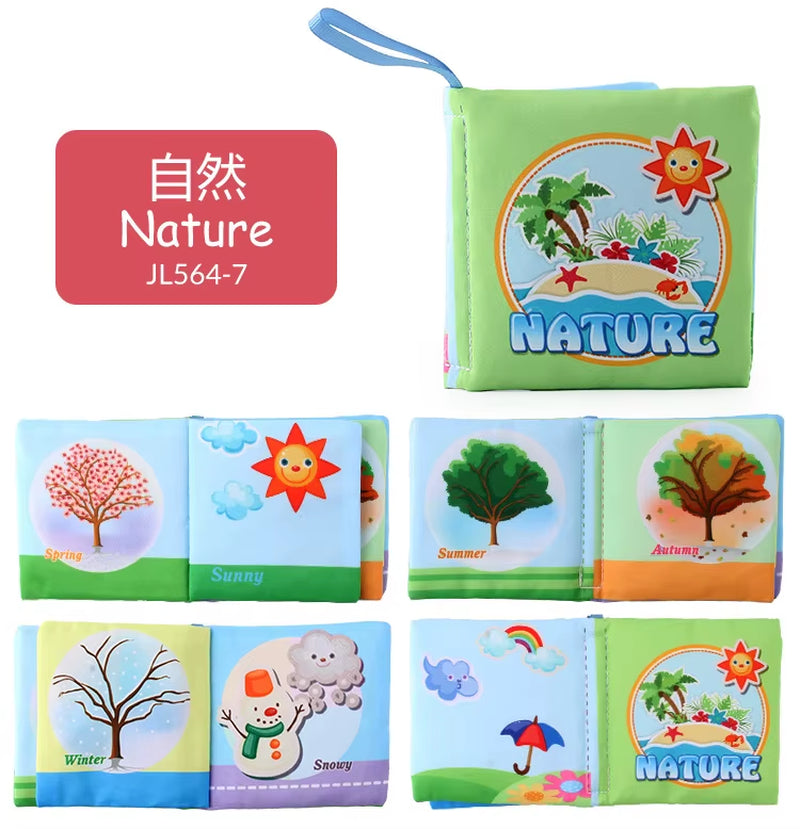 Babies Fabric Cloth Book Montessori Educational Story Book Animals Numbers Kids Children Newborn Infant Baby Kids Montessori