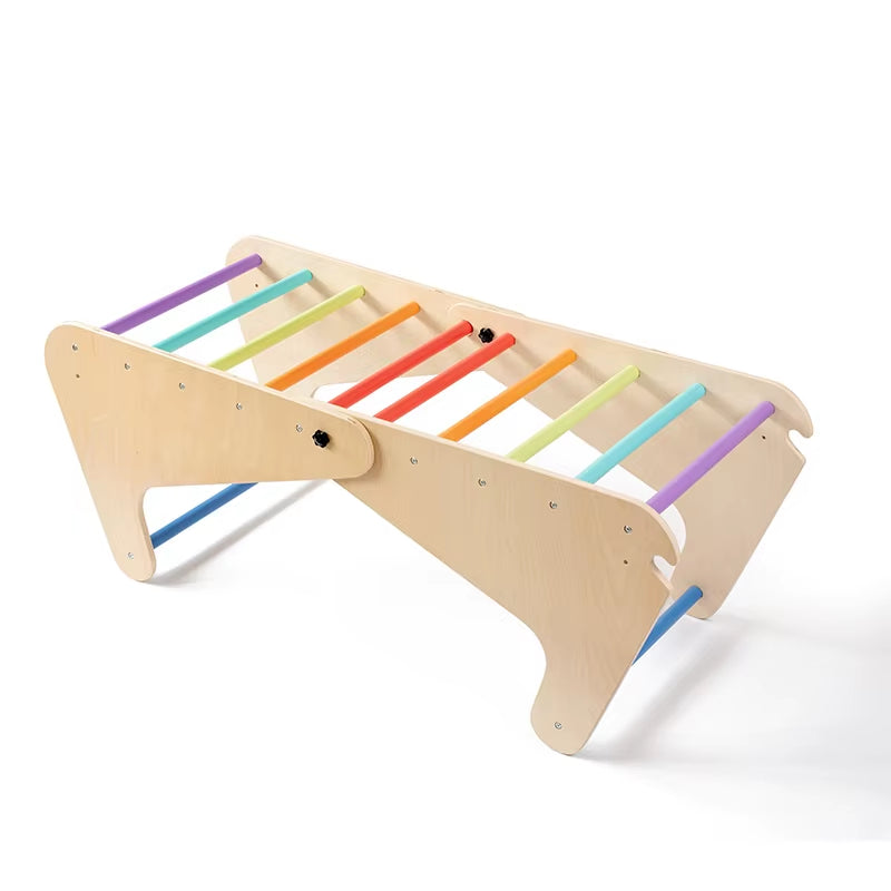 Montessori Wooden Learning Tower Foldable Toys Slide Indoor Combination Climbing Frame for Kids Toddlers