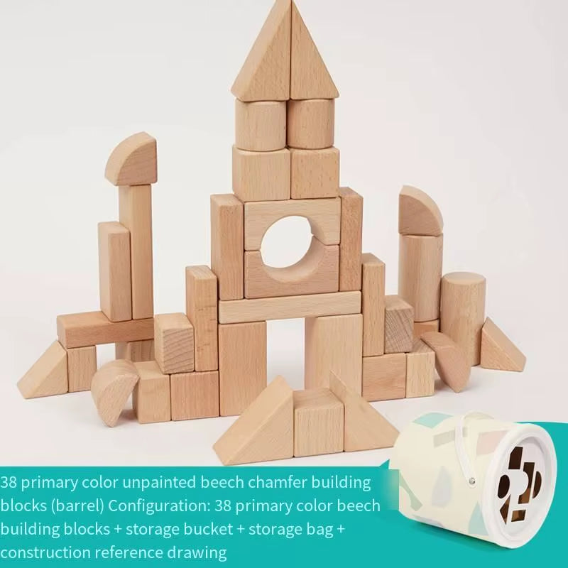 Best-Selling Multi-Functional Hand-Crafted Stacking Building Block Manufacturer Direct Sale Montessori Toys for Boys Girls