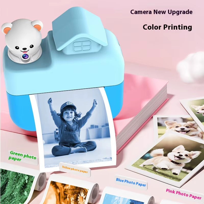 Kids Camera Instant Print Camera Toy Cameras Camcorder Toys Kids Selfie Toddler Child Minicam