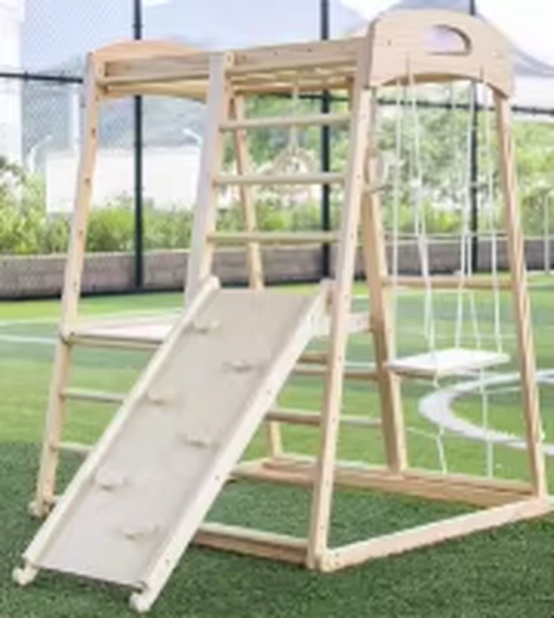 8 in 1 Wood Gym Children Kid Montessori Climbing Frame Kindergarten Indoor Toys Educational Wooden Climbing Play Set