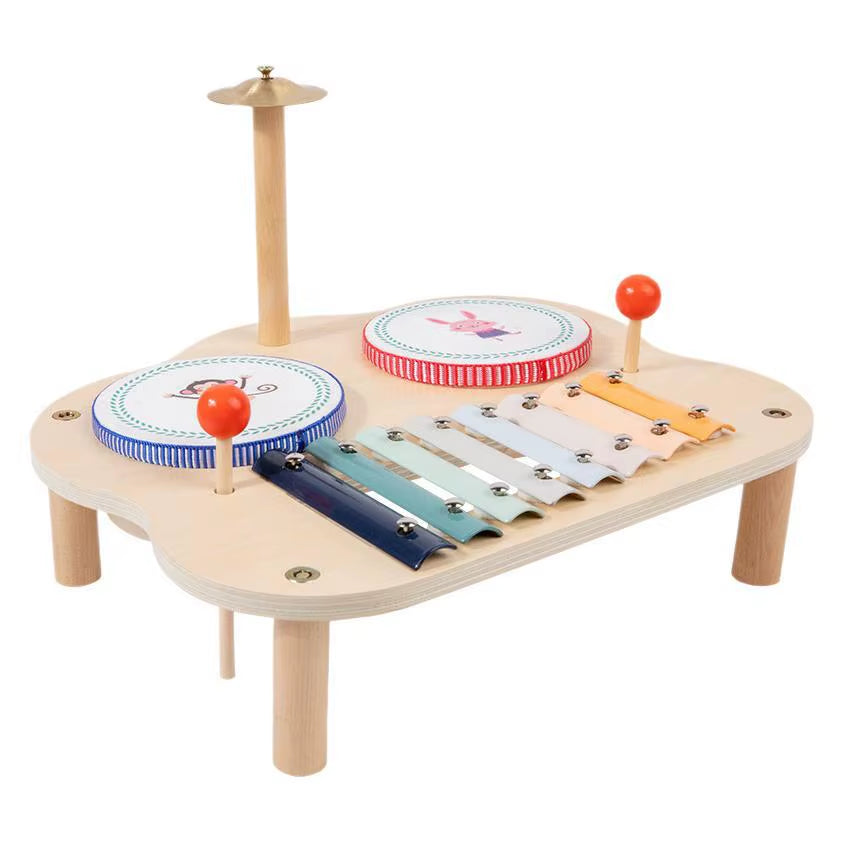 Wooden Montessori Early Education Multi-Functional Music Table Kidsren'S Educational Musical Instrument Music Table