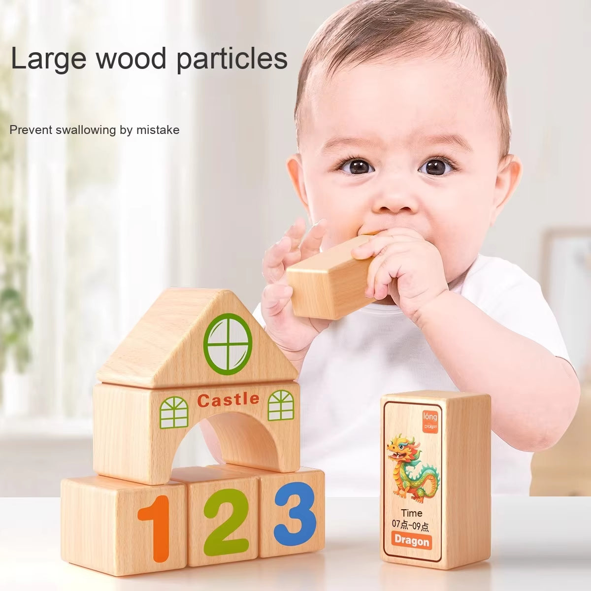 Large Solid Wood Magic Cubes Kids Educational Building Blocks Assembled Jigsaw Puzzles for Brain Development and Intelligence