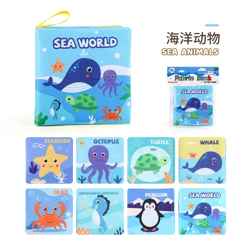 Babies Fabric Cloth Book Montessori Educational Story Book Animals Numbers Kids Children Newborn Infant Baby Kids Montessori