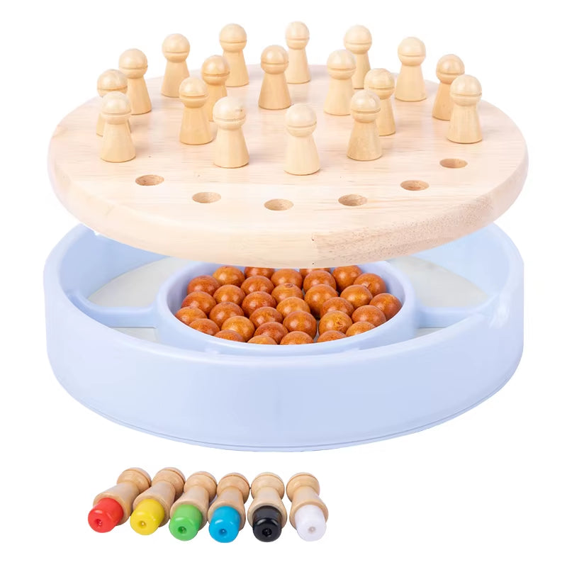 Montessori Development Brain Parent-Child Toys Early Learning Educational Memory Color Board Education Children Play Wooden Toys