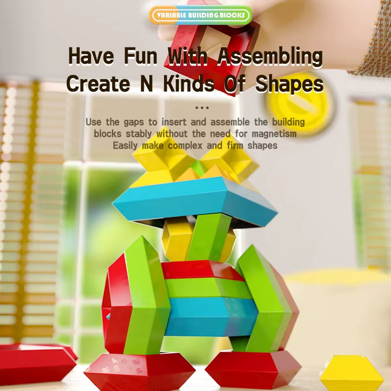 Triangular Tower Building Block Magic Tower Brain Training Puzzle Multi-Functional Granule Child Boys and Girls Assembling Toys