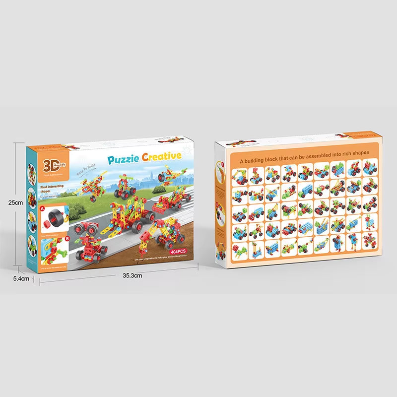 Child Screw Toys Electric Drill Tool Box Develop Creative Building Block Boys Educational Building Block Nut Assembly Toys