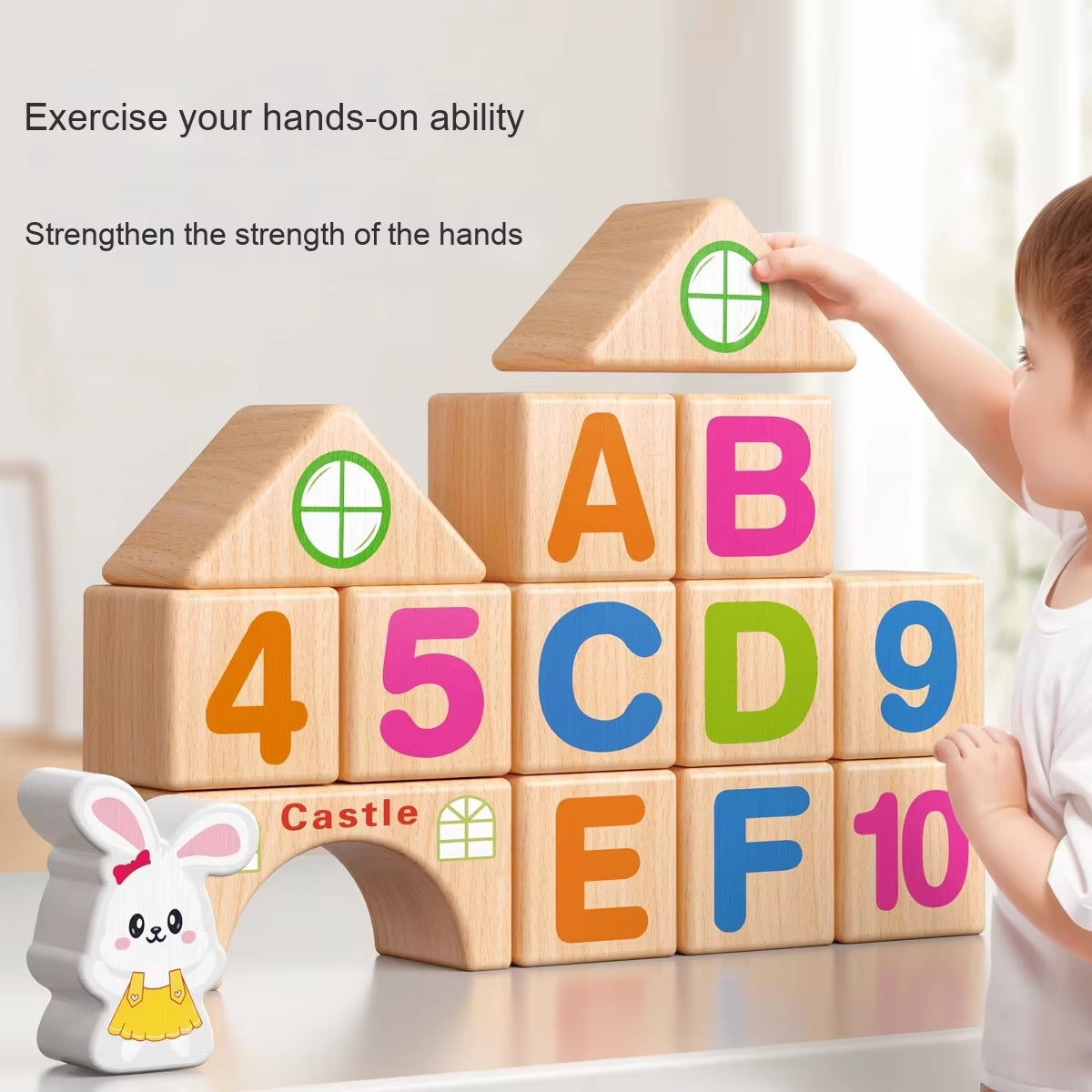 Large Solid Wood Magic Cubes Kids Educational Building Blocks Assembled Jigsaw Puzzles for Brain Development and Intelligence