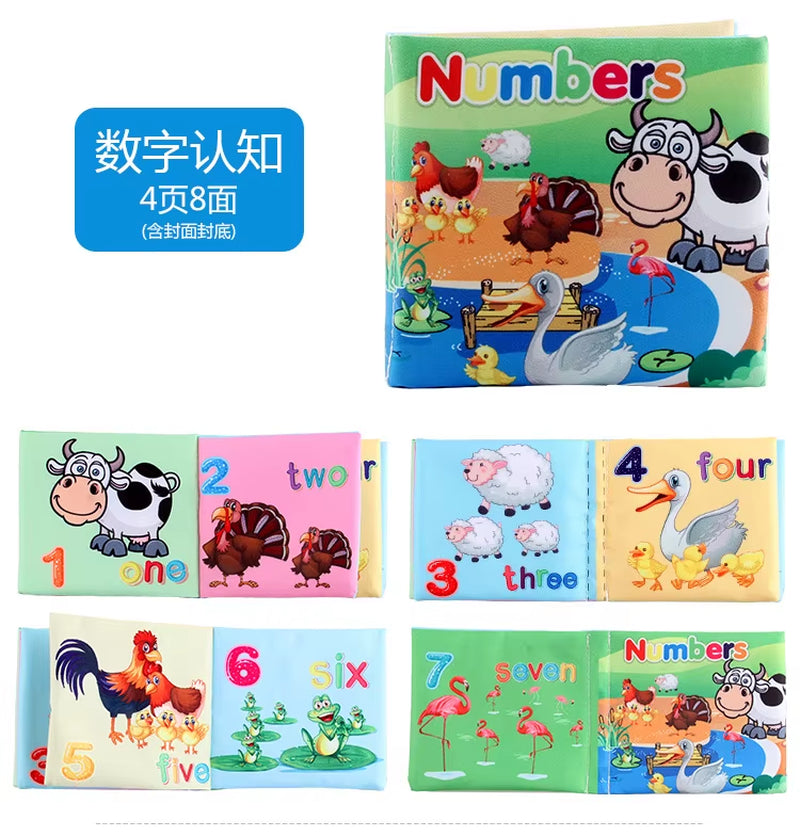 Babies Fabric Cloth Book Montessori Educational Story Book Animals Numbers Kids Children Newborn Infant Baby Kids Montessori