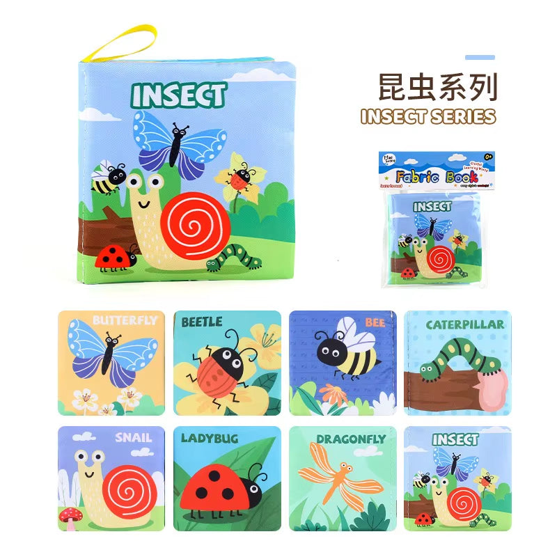 Babies Fabric Cloth Book Montessori Educational Story Book Animals Numbers Kids Children Newborn Infant Baby Kids Montessori
