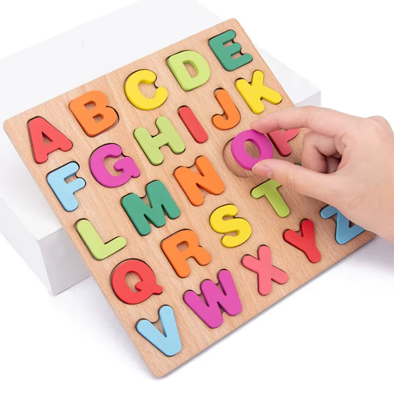Children'S Geometric Puzzle Baby Cognitive Early Childhood Wooden Puzzle Matching Board Building Toys