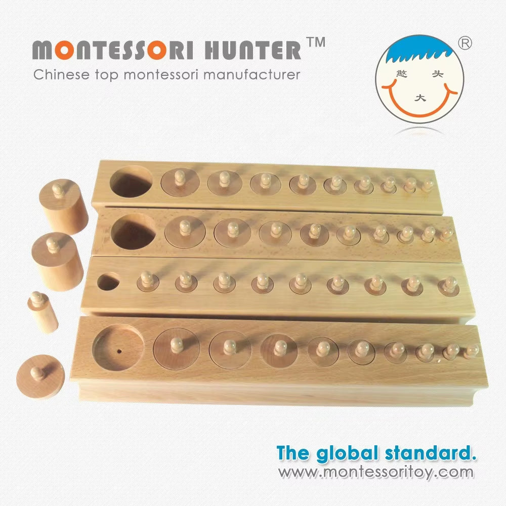 Montessori Cylinder Blocks of Sensorial Material