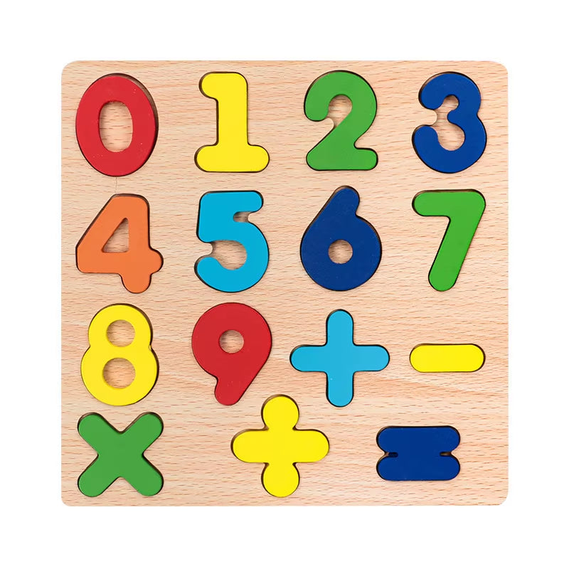 Children'S Geometric Puzzle Baby Cognitive Early Childhood Wooden Puzzle Matching Board Building Toys