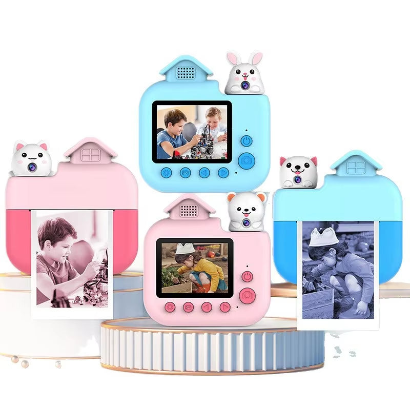 Kids Camera Instant Print Camera Toy Cameras Camcorder Toys Kids Selfie Toddler Child Minicam