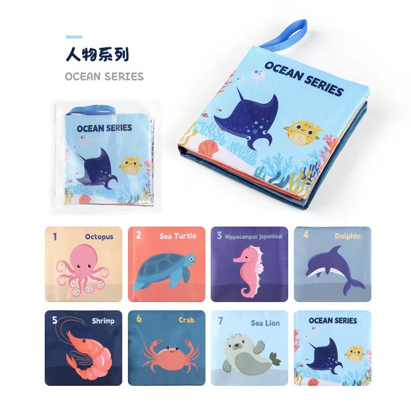 Babies Fabric Cloth Book Montessori Educational Story Book Animals Numbers Kids Children Newborn Infant Baby Kids Montessori