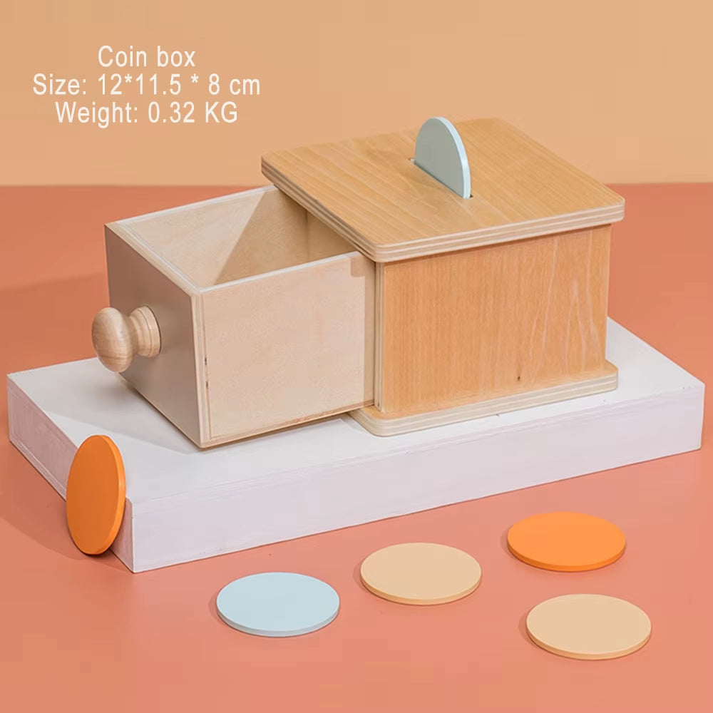Montessori Teaching AIDS Wooden Ball Drawer Target Box Children'S Early Education Intelligence Kids Wooden Learning Toys