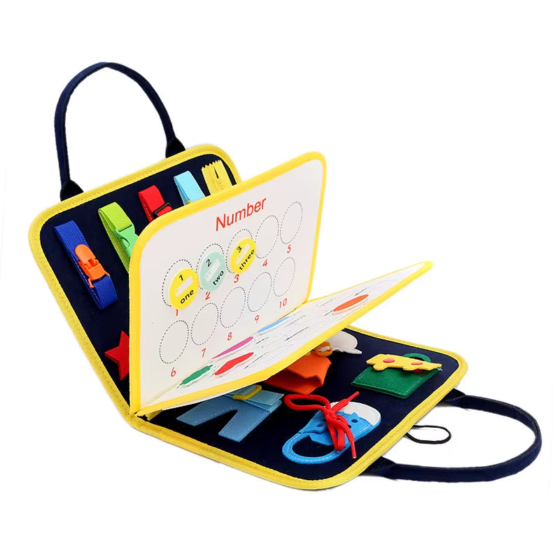 Custom Montessori 5-Layer Busy Activity Board Educational Toy for Toddler'S Motor & Dressing Skill Development