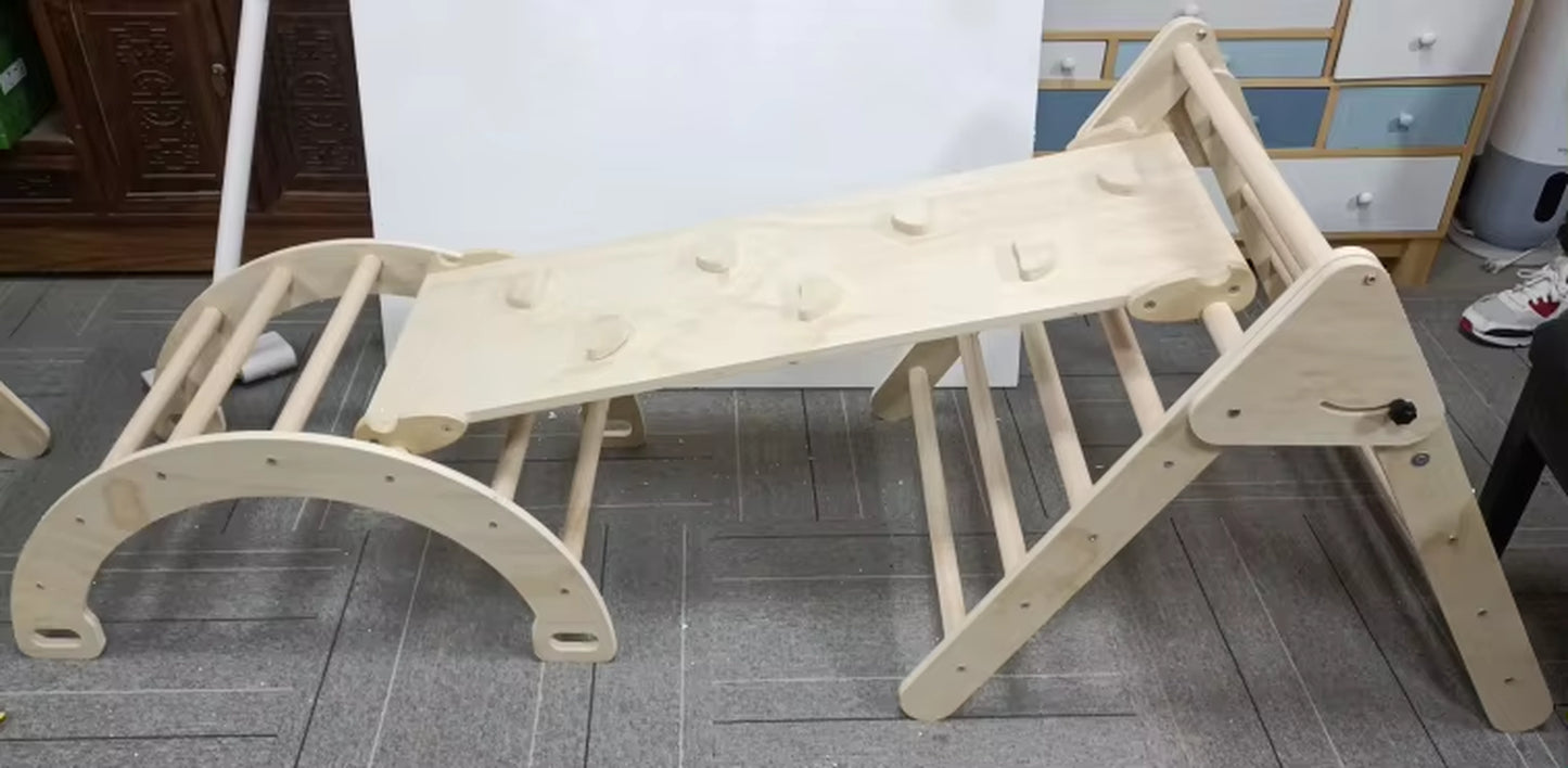8 in 1 Wood Gym Children Kid Montessori Climbing Frame Kindergarten Indoor Toys Educational Wooden Climbing Play Set