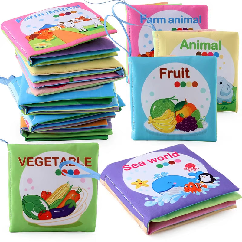 Babies Fabric Cloth Book Montessori Educational Story Book Animals Numbers Kids Children Newborn Infant Baby Kids Montessori