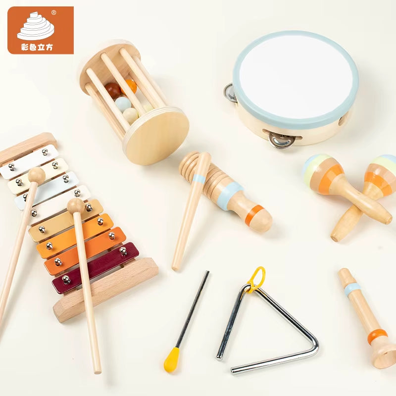Orff Instrument Set Kindergarten Early Education Music Combination Wooden Children'S Toys