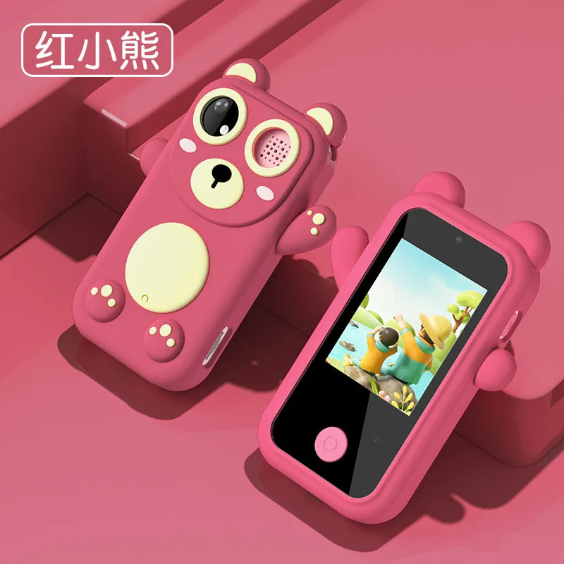 Kids Toy Smartphone Appearance with MP3 Games Daily Reminder Function with Silicone Case Touch Screen Digital Camera