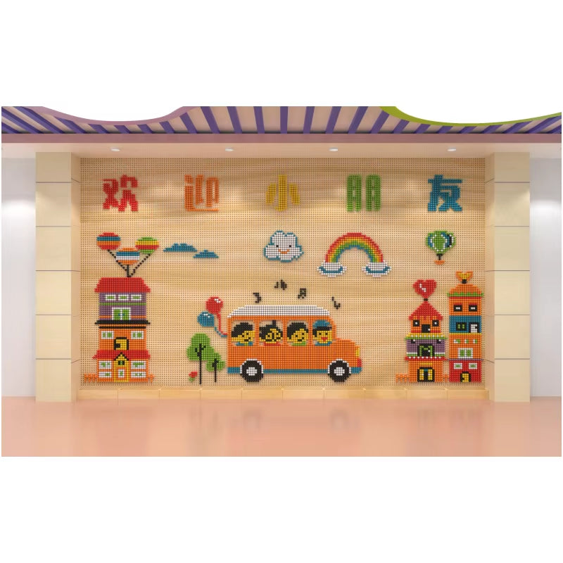 New Arrival Montessori Toys Educational Wooden Toys for Kids Interactive Wall Game for Indoor Playground