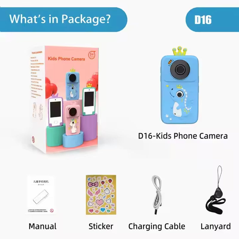 Mini Smart Phone Digital Camera for Kids New Arrival 48MP Dual Camera Touch Screen Toy for Boys Girls CMOS Imaging Sensor MP3