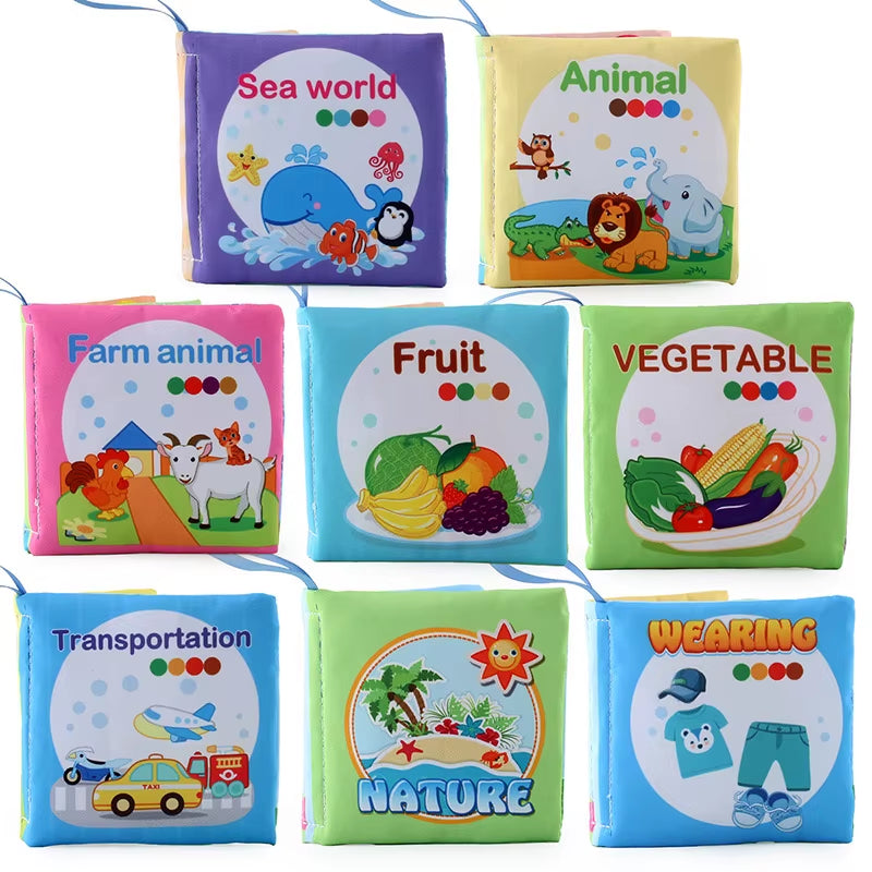 Babies Fabric Cloth Book Montessori Educational Story Book Animals Numbers Kids Children Newborn Infant Baby Kids Montessori