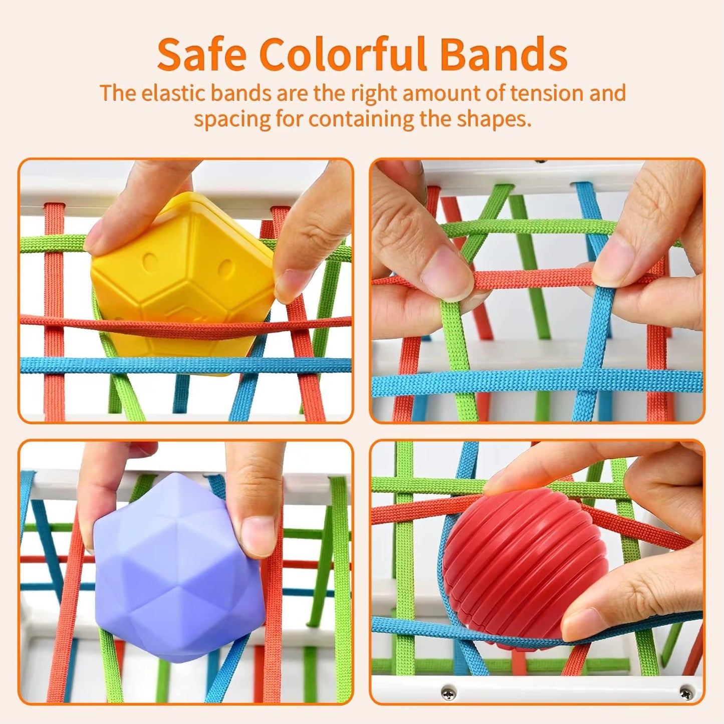 Baby Toy 1 2 Years Montessori Sensory Games for Baby 6 9 12 18 Months Shape Sorter with Textured Balls Sensory Balls Activity
