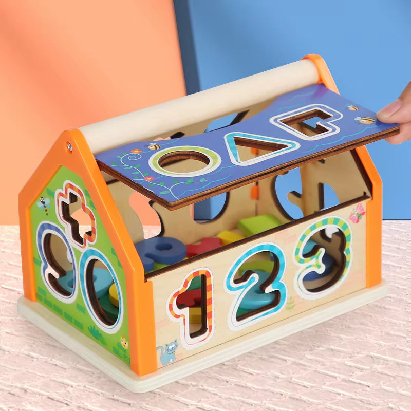 Wooden Children'S Digital Cognitive Block Toys