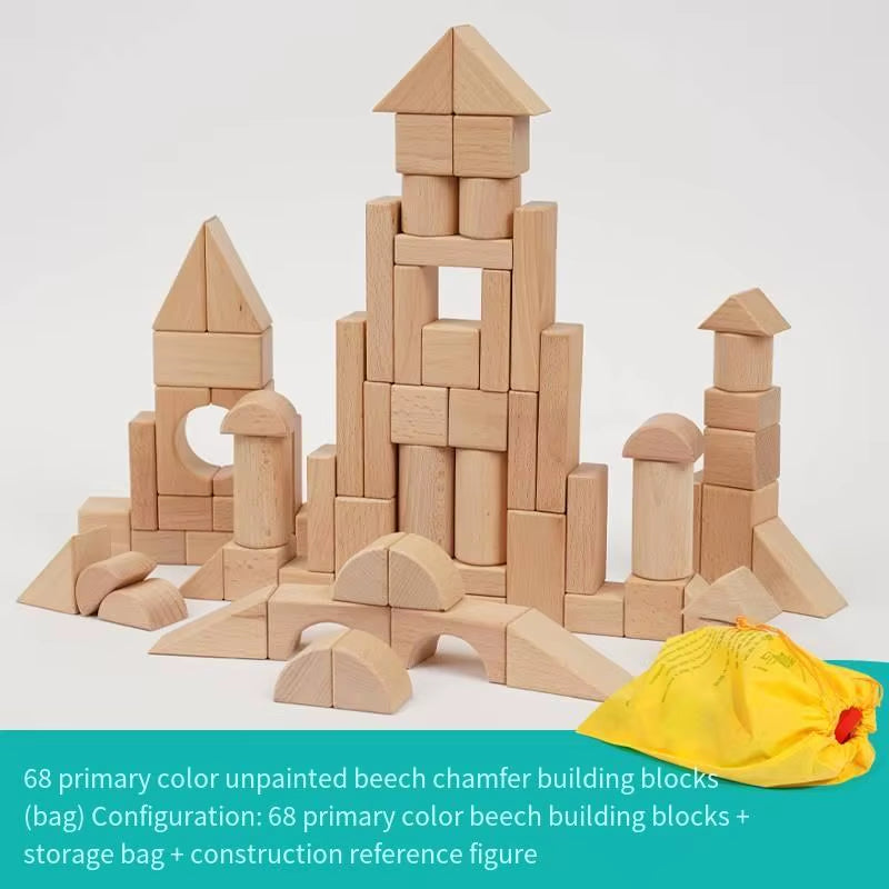 Best-Selling Multi-Functional Hand-Crafted Stacking Building Block Manufacturer Direct Sale Montessori Toys for Boys Girls