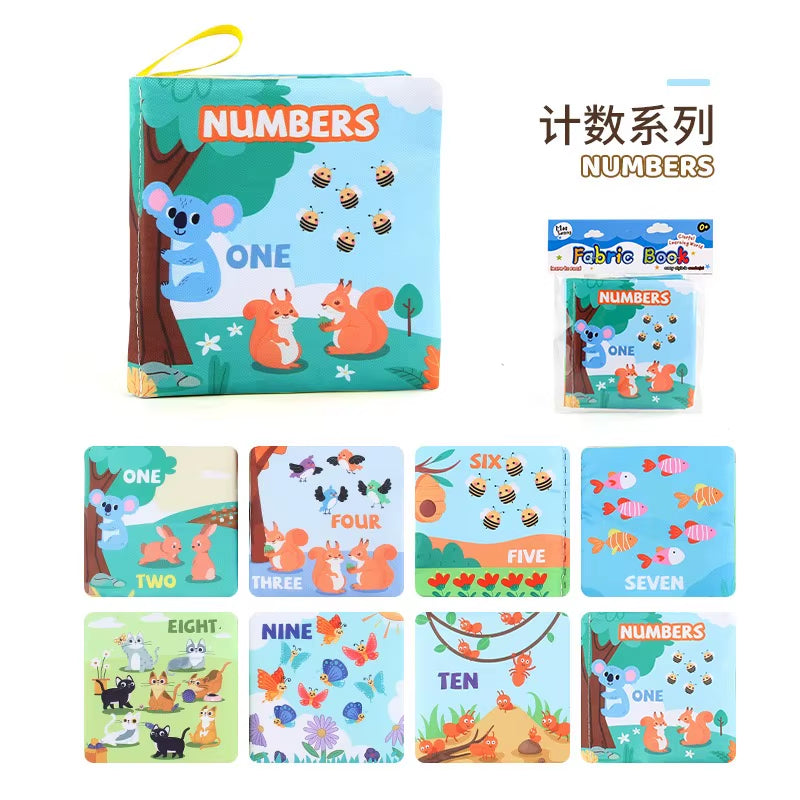 Babies Fabric Cloth Book Montessori Educational Story Book Animals Numbers Kids Children Newborn Infant Baby Kids Montessori