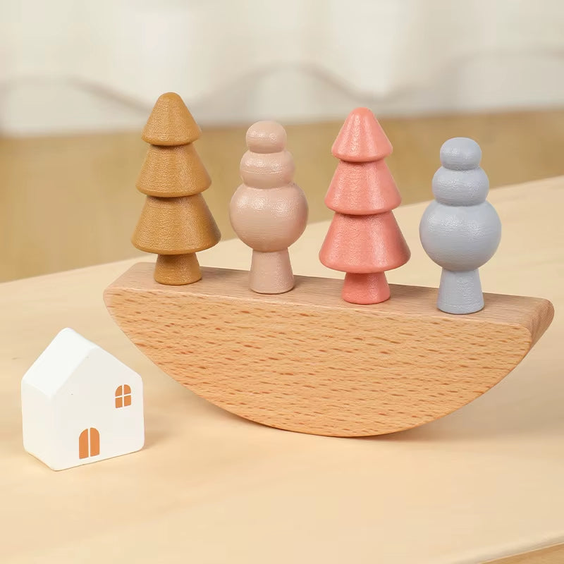 Rainbow Little Man Balanced Building Blocks Children'S Kindergarten Assembly Stacked High Toys