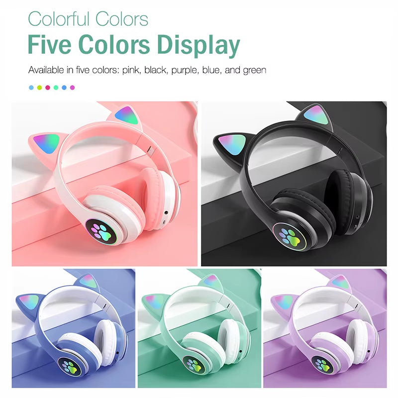 Hot Sale Kids Headphones Wireless Cute Ear Wholesale Earphones Headsets Earbuds