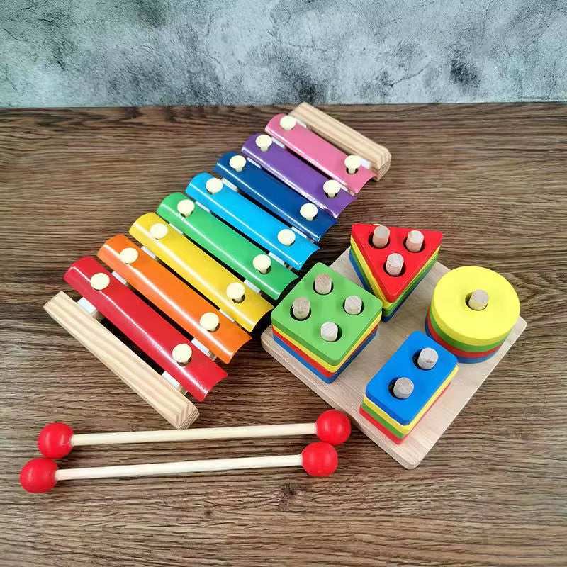 Unisex Montessori Wholesale Wooden Educational Toys Set for Children'S 2 to 4 Years Old Educational Development