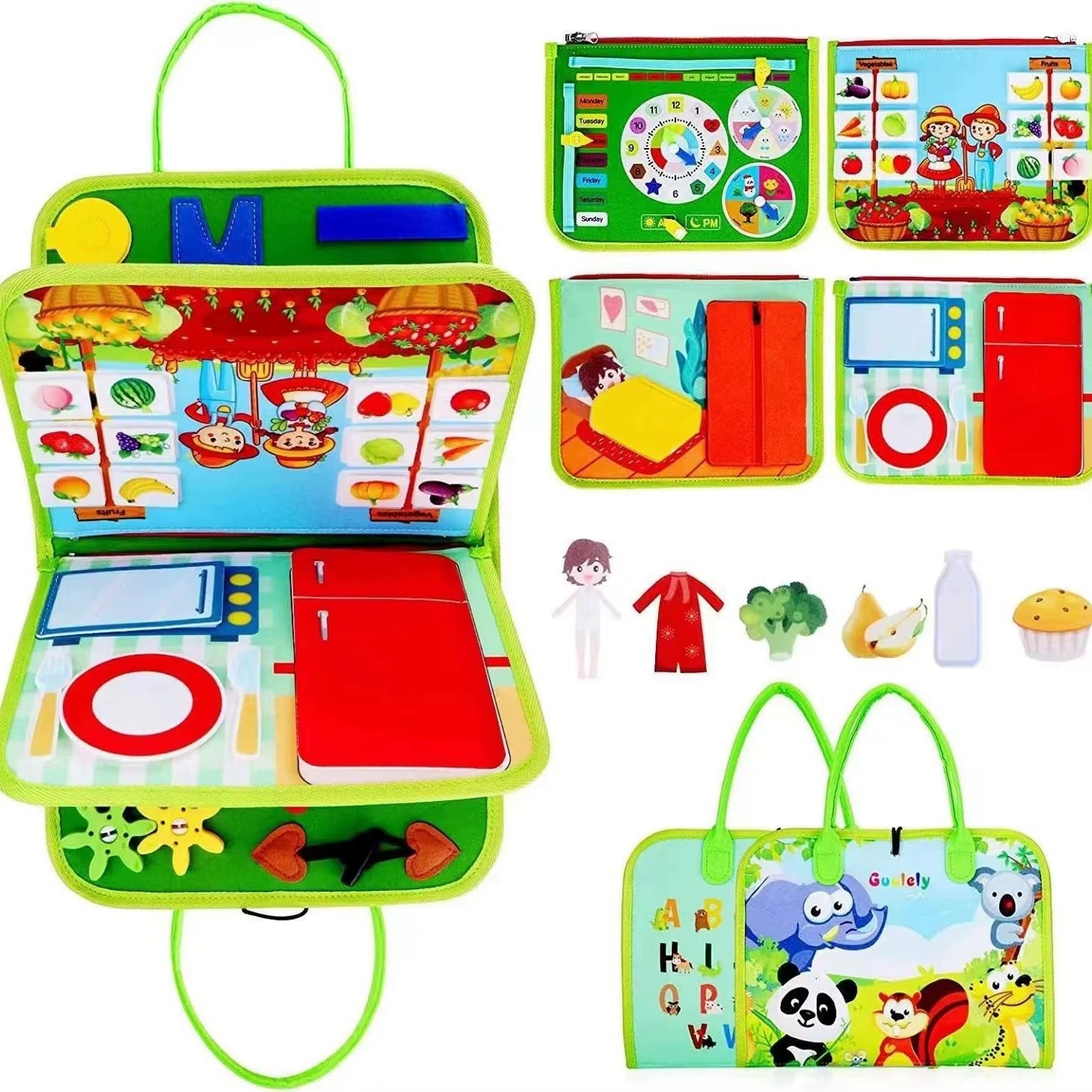 Custom Montessori 5-Layer Busy Activity Board Educational Toy for Toddler'S Motor & Dressing Skill Development