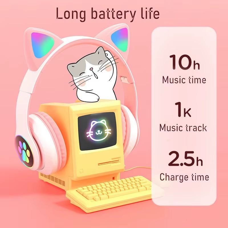 Hot Sale Kids Headphones Wireless Cute Ear Wholesale Earphones Headsets Earbuds