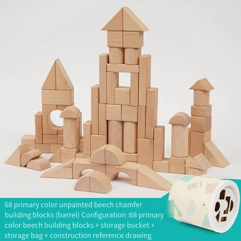 Best-Selling Multi-Functional Hand-Crafted Stacking Building Block Manufacturer Direct Sale Montessori Toys for Boys Girls