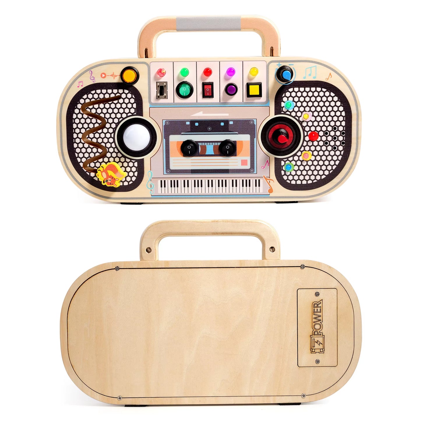 Children'S Wooden Puzzle Switch Circuit Recorder Busy Board Enlightenment Hands-On Cognition Led Light Toy