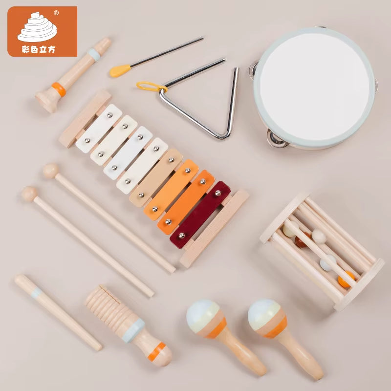 Orff Instrument Set Kindergarten Early Education Music Combination Wooden Children'S Toys