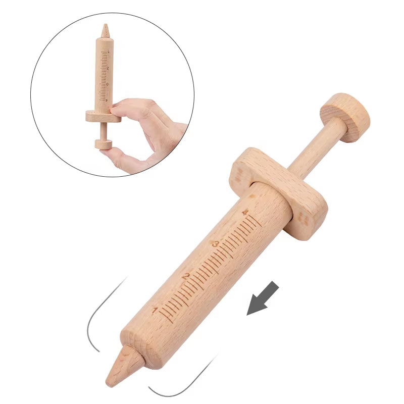 Montessori Children'S Cosmetic Toys Wooden Kids Doctors Tool Box Constructor Doctor Play Set for Kid Game Child Development Toys