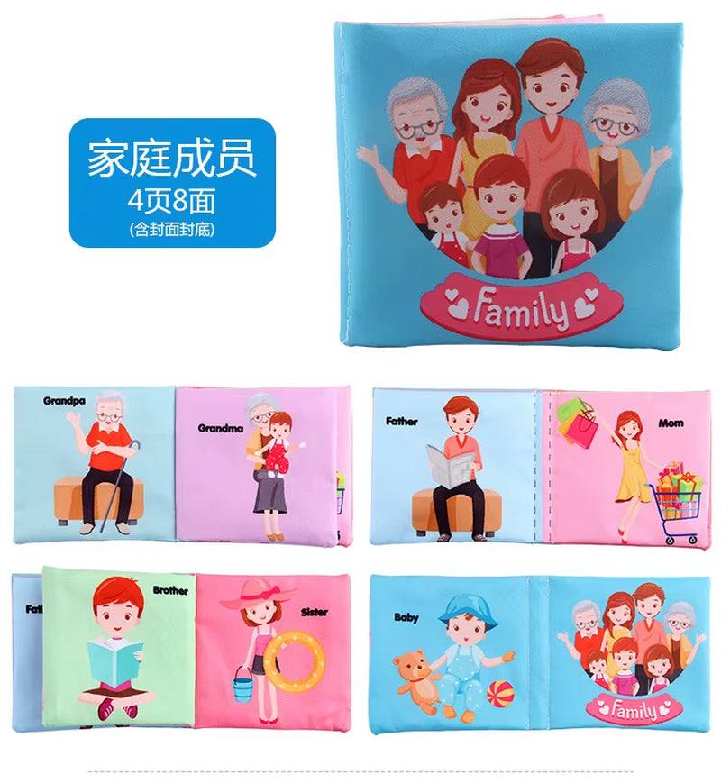 Babies Fabric Cloth Book Montessori Educational Story Book Animals Numbers Kids Children Newborn Infant Baby Kids Montessori
