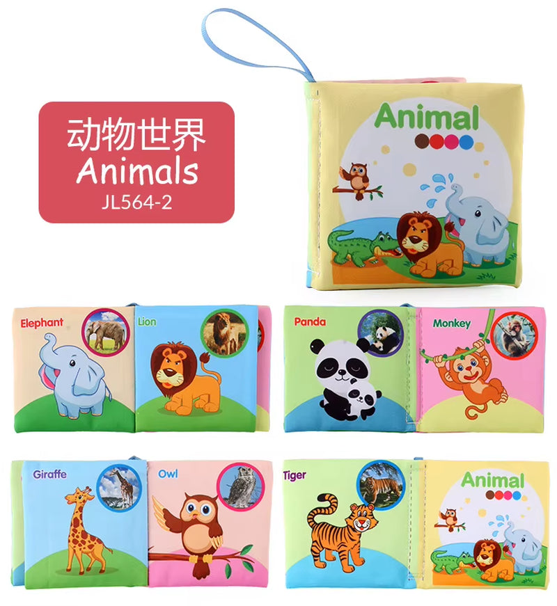 Babies Fabric Cloth Book Montessori Educational Story Book Animals Numbers Kids Children Newborn Infant Baby Kids Montessori