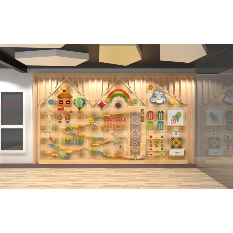 New Arrival Montessori Toys Educational Wooden Toys for Kids Interactive Wall Game for Indoor Playground