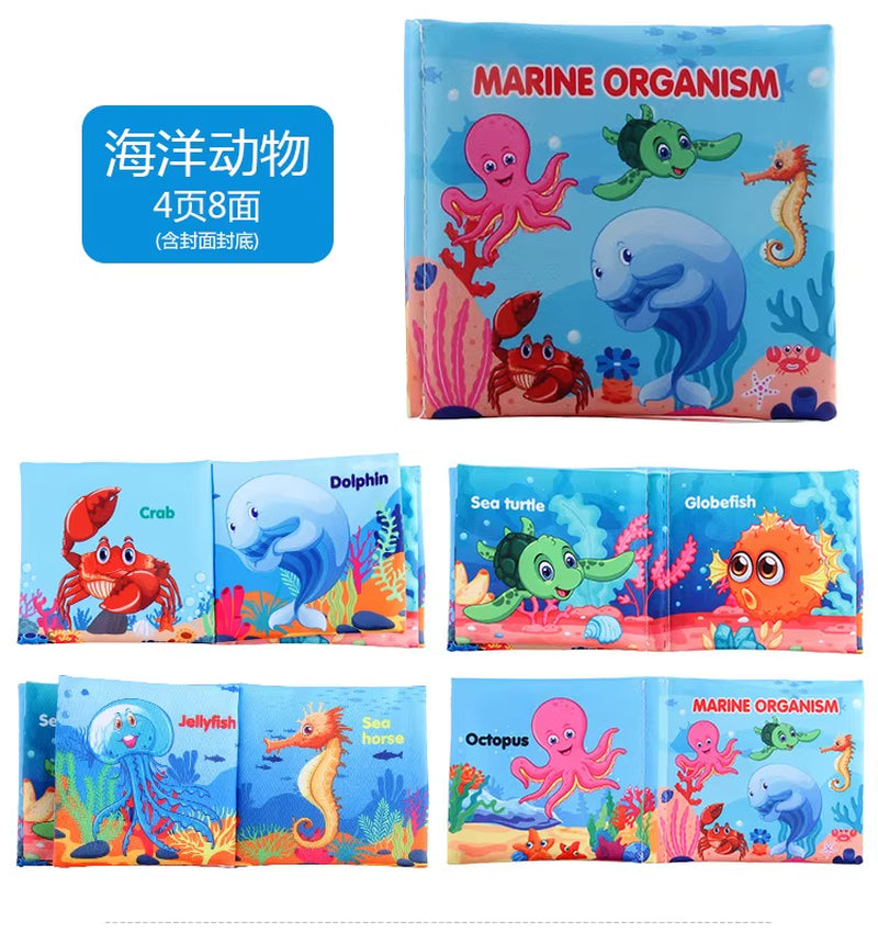 Babies Fabric Cloth Book Montessori Educational Story Book Animals Numbers Kids Children Newborn Infant Baby Kids Montessori