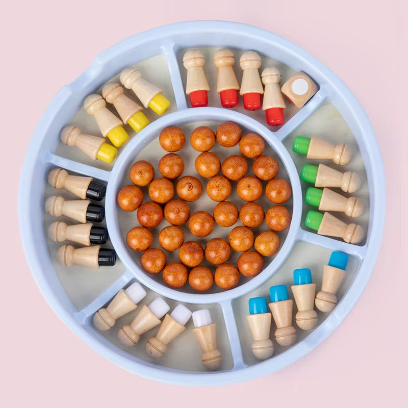 Montessori Development Brain Parent-Child Toys Early Learning Educational Memory Color Board Education Children Play Wooden Toys