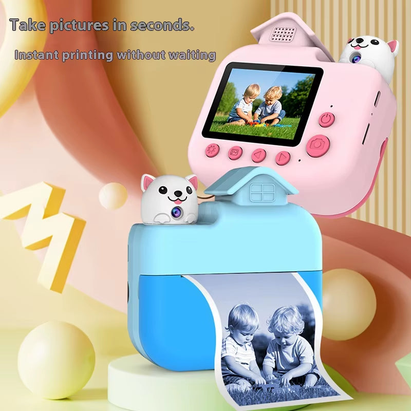 Kids Camera Instant Print Camera Toy Cameras Camcorder Toys Kids Selfie Toddler Child Minicam